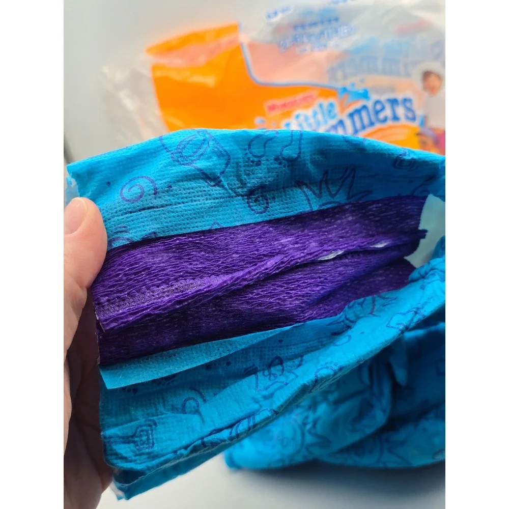 Vintage 1999 Huggies Little Swimmers Disposable Swim Diapers Set of 4 Size Med